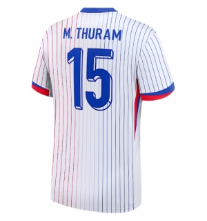 Frankrike Marcus Thuram #15 Bortedrakt EM 2024 Kortermet