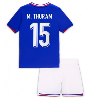 Frankrike Marcus Thuram #15 Hjemmedraktsett Barn EM 2024 Kortermet (+ Korte bukser)
