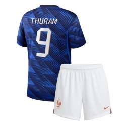 Frankrike Marcus Thuram #9 Hjemmedraktsett Barn VM 2026 Kortermet (+ Korte bukser)