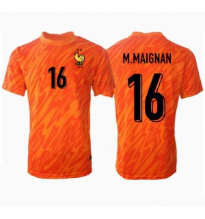 Frankrike Mike Maignan #16 Keeper Bortedrakt EM 2024 Kortermet