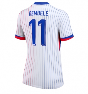 Frankrike Ousmane Dembele #11 Bortedrakt Dame EM 2024 Kortermet