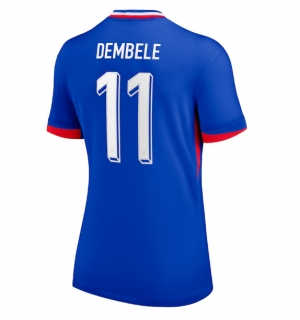 Frankrike Ousmane Dembele #11 Hjemmedrakt Dame EM 2024 Kortermet