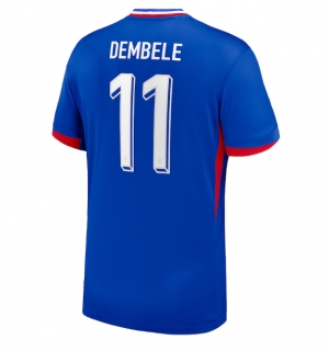 Frankrike Ousmane Dembele #11 Hjemmedrakt EM 2024 Kortermet