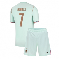 Frankrike Ousmane Dembele #7 Bortedraktsett Barn VM 2026 Kortermet (+ Korte bukser)