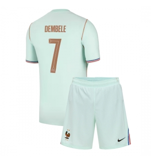 Frankrike Ousmane Dembele #7 Bortedraktsett Barn VM 2026 Kortermet (+ Korte bukser)