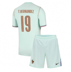 Frankrike Theo Hernandez #19 Bortedraktsett Barn VM 2026 Kortermet (+ Korte bukser)