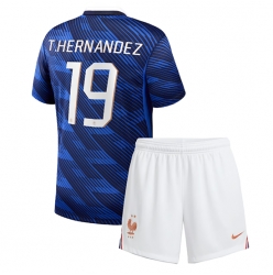 Frankrike Theo Hernandez #19 Hjemmedraktsett Barn VM 2026 Kortermet (+ Korte bukser)