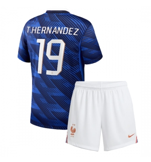 Frankrike Theo Hernandez #19 Hjemmedraktsett Barn VM 2026 Kortermet (+ Korte bukser)