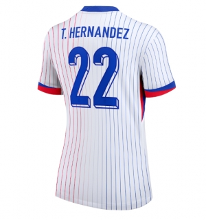 Frankrike Theo Hernandez #22 Bortedrakt Dame EM 2024 Kortermet
