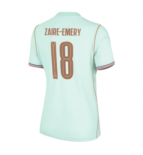 Frankrike Warren Zaire-Emery #18 Bortedrakt Dame VM 2026 Kortermet Frankrike Warren Zaire-Emery #18 Bortedrakt Dame VM 2026 Kortermet
