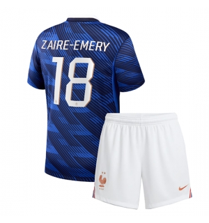 Frankrike Warren Zaire-Emery #18 Hjemmedraktsett Barn VM 2026 Kortermet (+ Korte bukser)