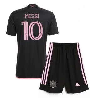 Inter Miami Lionel Messi #10 Bortedraktsett Barn 2024-25 Kortermet (+ Korte bukser)