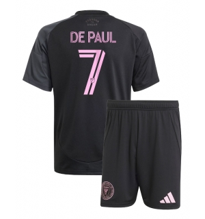 Inter Miami Rodrigo De Paul #7 Bortedraktsett Barn 2025-26 Kortermet (+ Korte bukser)