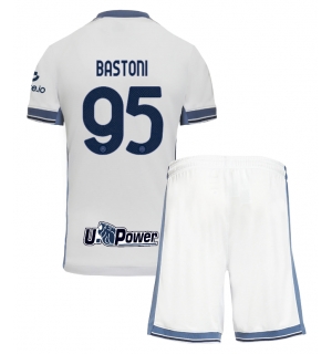 Inter Milan Alessandro Bastoni #95 Bortedraktsett Barn 2024-25 Kortermet (+ Korte bukser)