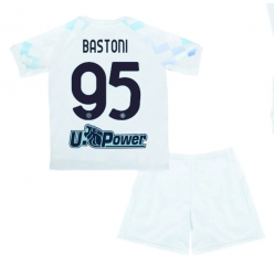 Inter Milan Alessandro Bastoni #95 Bortedraktsett Barn 2025-26 Kortermet (+ Korte bukser)