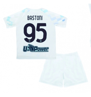 Inter Milan Alessandro Bastoni #95 Bortedraktsett Barn 2025-26 Kortermet (+ Korte bukser)