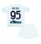 Inter Milan Alessandro Bastoni #95 Bortedraktsett Barn 2025-26 Kortermet (+ Korte bukser)