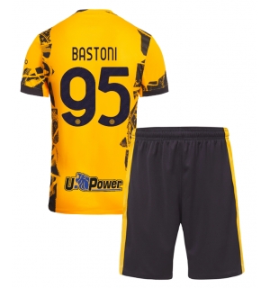 Inter Milan Alessandro Bastoni #95 Tredjedraktsett Barn 2024-25 Kortermet (+ Korte bukser)