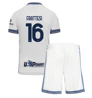 Inter Milan Davide Frattesi #16 Bortedraktsett Barn 2024-25 Kortermet (+ Korte bukser)