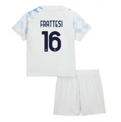 Inter Milan Davide Frattesi #16 Bortedraktsett Barn 2025-26 Kortermet (+ Korte bukser)