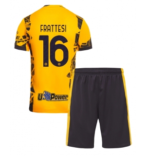 Inter Milan Davide Frattesi #16 Tredjedraktsett Barn 2024-25 Kortermet (+ Korte bukser)