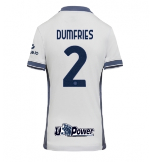 Inter Milan Denzel Dumfries #2 Bortedrakt Dame 2024-25 Kortermet