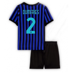 Inter Milan Denzel Dumfries #2 Hjemmedraktsett Barn 2025-26 Kortermet (+ Korte bukser)