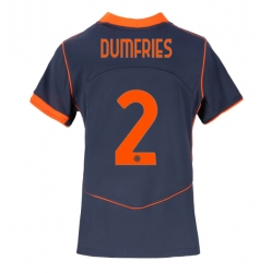 Inter Milan Denzel Dumfries #2 Tredjedrakt Dame 2025-26 Kortermet