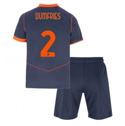 Inter Milan Denzel Dumfries #2 Tredjedraktsett Barn 2025-26 Kortermet (+ Korte bukser)