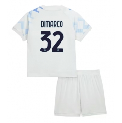 Inter Milan Federico Dimarco #32 Bortedraktsett Barn 2025-26 Kortermet (+ Korte bukser)