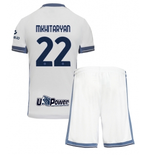 Inter Milan Henrikh Mkhitaryan #22 Bortedraktsett Barn 2024-25 Kortermet (+ Korte bukser)