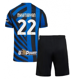 Inter Milan Henrikh Mkhitaryan #22 Hjemmedraktsett Barn 2024-25 Kortermet (+ Korte bukser)