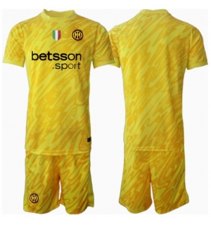 Inter Milan Keeper Bortedraktsett Barn 2024-25 Kortermet (+ Korte bukser)