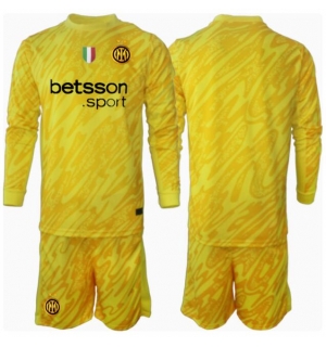 Inter Milan Keeper Bortedraktsett Barn 2024-25 Langermet (+ Korte bukser)