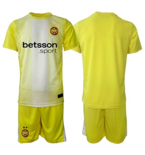 Inter Milan Keeper Bortedraktsett Barn 2025-26 Kortermet (+ Korte bukser)