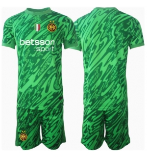 Inter Milan Keeper Hjemmedraktsett Barn 2024-25 Kortermet (+ Korte bukser)