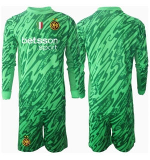 Inter Milan Keeper Hjemmedraktsett Barn 2024-25 Langermet (+ Korte bukser)