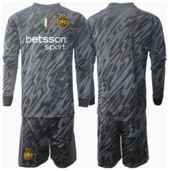 Inter Milan Keeper Tredjedraktsett Barn 2024-25 Langermet (+ Korte bukser)