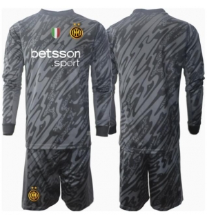 Inter Milan Keeper Tredjedraktsett Barn 2024-25 Langermet (+ Korte bukser)