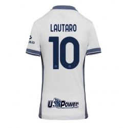Inter Milan Lautaro Martinez #10 Bortedrakt Dame 2024-25 Kortermet