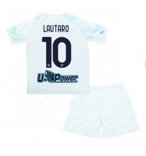 Inter Milan Lautaro Martinez #10 Bortedraktsett Barn 2025-26 Kortermet (+ Korte bukser)