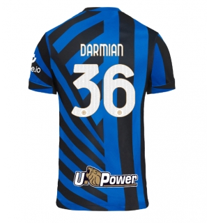 Inter Milan Matteo Darmian #36 Hjemmedrakt 2024-25 Kortermet