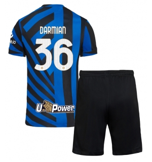 Inter Milan Matteo Darmian #36 Hjemmedraktsett Barn 2024-25 Kortermet (+ Korte bukser)