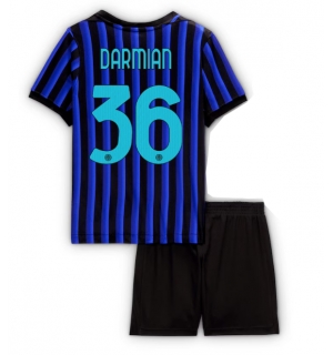 Inter Milan Matteo Darmian #36 Hjemmedraktsett Barn 2025-26 Kortermet (+ Korte bukser)
