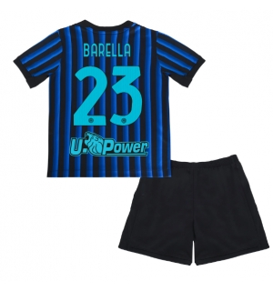 Inter Milan Nicolo Barella #23 Hjemmedraktsett Barn 2025-26 Kortermet (+ Korte bukser)