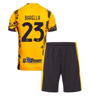 Inter Milan Nicolo Barella #23 Tredjedraktsett Barn 2024-25 Kortermet (+ Korte bukser)