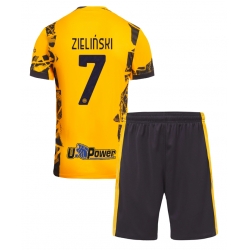 Inter Milan Piotr Zielinski #7 Tredjedraktsett Barn 2024-25 Kortermet (+ Korte bukser)