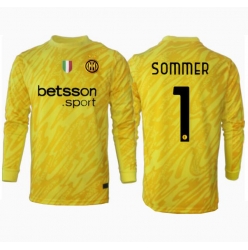 Inter Milan Yann Sommer #1 Keeper Bortedrakt 2024-25 Langermet