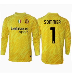 Inter Milan Yann Sommer #1 Keeper Bortedrakt 2024-25 Langermet