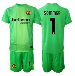 Inter Milan Yann Sommer #1 Keeper Tredjedraktsett Barn 2025-26 Kortermet (+ Korte bukser)